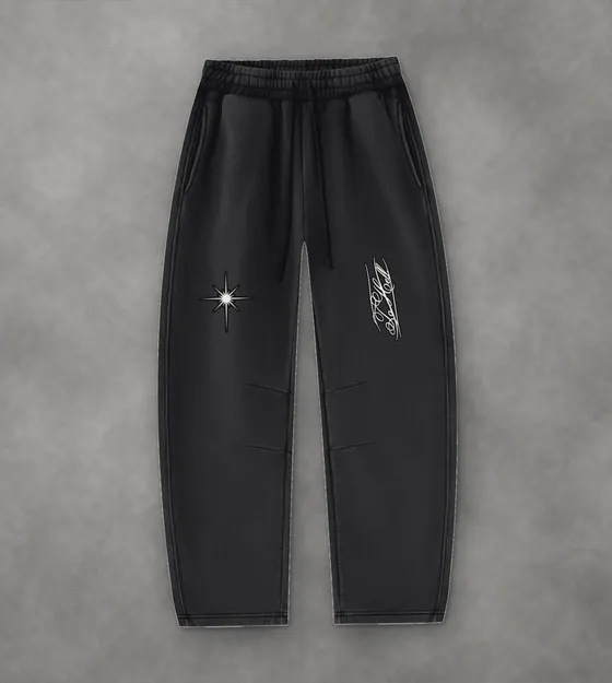 To Hell Star Baggy Sweatpants, front + back print