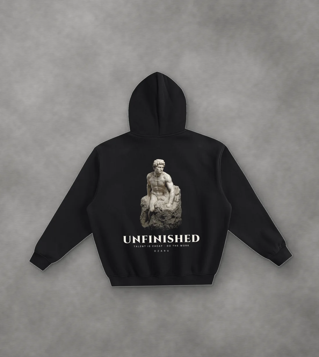 Unfinished Boxy Hoodie: A statue still half stone.